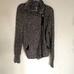 Free people sweater side zip up sweater grey Large